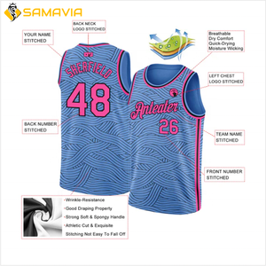 เสื้อบาสเก็ตบอลผ้าเจอร์ซี่น้ำหนักเบาพิมพ์โลโก้ขนาดพิเศษออกแบบได้ตามที่ต้องการ - Product Image 2