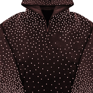 Sudadera con capucha de calidad premium con elegante diseño de puntos de diamantes de imitación, tela suave, ajuste cómodo, perfecta para ropa urbana y moda de invierno. - Product Image 6