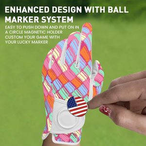 Guantes de Golf Impermeables para Mujer Amy Sport con Marcador de Pelota, Cierre de Velcro, para Mano Izquierda/Derecha, Agarre para Todo Clima - Product Image 5