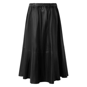 Jupe mi-longue décontractée 100 % cuir naturel pour femme, anti-plis, séchage rapide, confortable, haute qualité, hiver, effet délavé, offre spéciale - Product Image 3