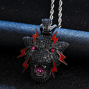 Colgante de Moissanita de Plata 925 de Alta Calidad Personalizado, Joyería Hip Hop, Colgante con Rostro de Dibujos Animados y Diamantes de Moissanita - Product Image 3