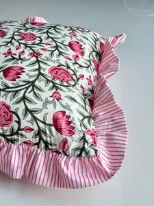 Vente Flash : Housse de Coussin et Oreiller à Volants Bleu Aqua, Style Vintage Moderne de Luxe, Motif à Carreaux, Décoration Maison, Chambre, Canapé - Product Image 2