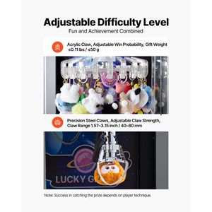 Macchina Acchiappapremi di Medie Dimensioni a Doppio Strato con Luci e Suoni, Gioco Arcade Acchiappacaramelle e Acchiappabambole - Product Image 3