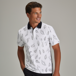 T-shirt de golf à col en jersey respirant 100 % coton 220 g/m² avec impression numérique et logo personnalisé de haute qualité, fermeture éclair 1/4 - Product Image 1