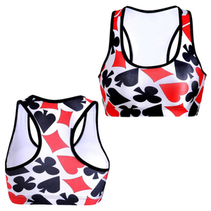 Sujetador deportivo sublimado de talla grande para mujer con logo frontal, de alto soporte, de nailon y elastano, sin costuras, para gimnasio, yoga, fitness y entrenamiento. - Product Image 1