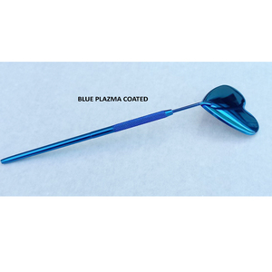 Miroir de maquillage en forme de cœur avec revêtement plasma bleu, outil métallique pour la formation aux extensions de cils, accessoire de beauté réutilisable, personnalisable OEM - Product Image 1