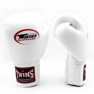 Twins Lace Up Boxing <b>Gloves</b> BGLL Genuine White Cowhide Leather Muay Thai Training Sparring Professional Fight <b>Gloves</b> - Product Image 3