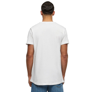 Men's <b>White</b> Short Sleeve O-Neck T-Shirt Regular Fit Solid Color Casual Jersey Cotton <b>Tee</b> - Product Image 2