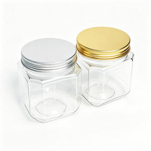 Wholesale Empty 530ml PET Square <b>Jar</b> - 18oz Food Grade <b>Plastic</b> Container for Candy Nuts Snacks Honey Storage Custom Packaging - Product Image 2