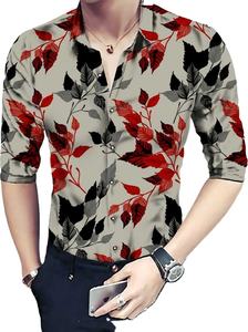 Chemise imprimée au design exclusif pour hommes à manches longues décontracté 100% coton vente en gros OEM orienté vers l'exportation de haute qualité conception personnalisée - Product Image 6