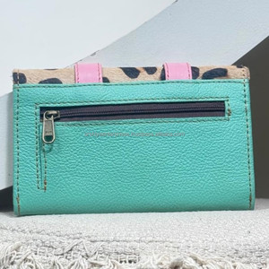 กระเป๋าคลัทช์หนังรีไซเคิลพิมพ์ลายสัตว์ทันสมัยสำหรับผู้หญิงกระเป๋าสตางค์มีหลายสีที่ใส่บัตรเอทีเอ็มแบบมีห่วง - Product Image 5