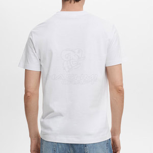 Camiseta de Hombre de Alta Calidad, Estilo Urbano Informal, Cuello en V, Algodón Suave, Cómoda, Manga Corta, Perfecta para el Estilo Diario - Product Image 3