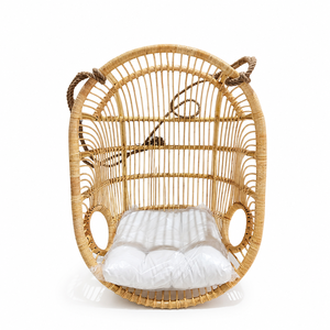 Silla Colgante Moderna de Ratán Estilo Nido de Pájaro, Cuna Mecedora Tejida para Jardín, Balcón u Hotel, Hecha en Indonesia - Product Image 2