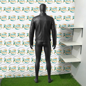 Customer Most Demanding Men's Leather Outerwear <b>Jackets</b> Windproof Stand Collar Zipper Closure <b>Sheepskin</b> Leathers <b>Jacket</b> Men - Product Image 3