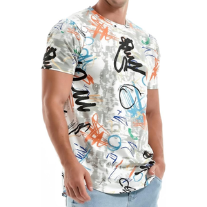 Camiseta de manga corta con estampado hipster hip hop para hombre |   Camiseta informal con estampado gráfico para un estilo urbano y moderno - Product Image 2