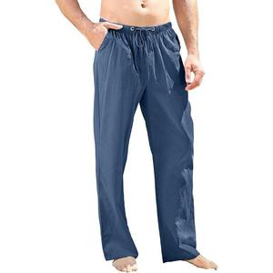 Pantalones de Lino y Algodón Transpirables de Verano para Hombre, Pantalones Deportivos Casuales Personalizados de Lino y Algodón para Hombre, Venta al Por Mayor, Alta Calidad - Product Image 2