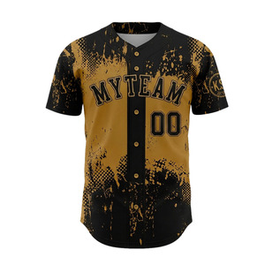 Youth sublimation baseball uniform Ekin-ImpeX Men's Baseball Uniform Set <b>Black</b> Gold Sublimated Jersey <b>Pants</b> Moisture Wicking - Product Image 3