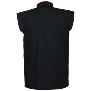 <b>Men's</b> <b>Black</b> Sleeveless <b>Vest</b> Red Zipper Front Pockets Stand Collar Casual Winter Outerwear Breathable Eco-Friendly Quick Dry - Product Image 2