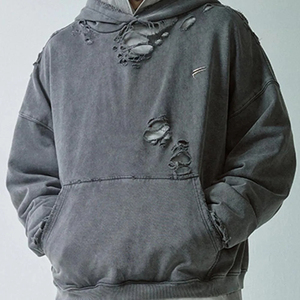 Sweat à capuche Hip Hop vintage délavé à l'acide, de haute qualité, personnalisé, style streetwear, vente en gros - Product Image 4
