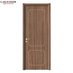 Portes en MDF à âme en nid d'abeille, style moderne du milieu du siècle, bois massif, résistance à l'humidité, polymère, surface finie en PVC, placage, hôtel, insonorisation - Product Image 1