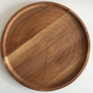 Service de vaisselle en bois minimaliste, assiettes traditionnelles tournées à la main, vaisselle en bois bio - Product Image 1