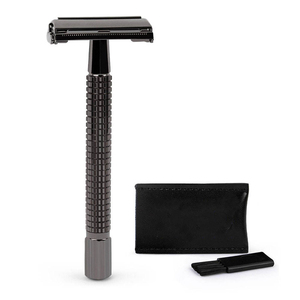 Maquinilla de afeitar de seguridad para hombres, herramienta de afeitado de acero inoxidable, maquinilla de afeitar de doble filo, herramienta clásica manual para afeitar la barba - Product Image 3