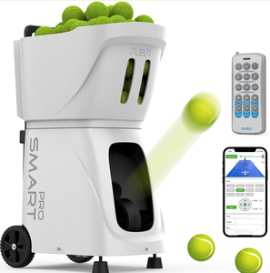 Máquina Lanzapelotas de Tenis Profesional 100% NUEVA Y ORIGINAL, Lanzador de Pelotas de Pádel con Capacidad para Más de 115 Pelotas, Velocidad Máxima, Programación Remota por Aplicación - Product Image 1