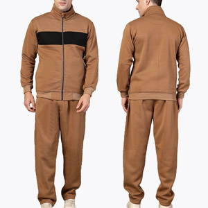 Survêtements en polyester de haute qualité, personnalisables avec impression, à manches longues, fermeture éclair intégrale, 2 pièces, décontractés, pour hommes - Product Image 1