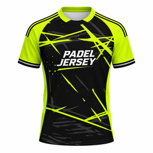 Camiseta de Pádel Personalizada OEM, Sublimada, Deportiva, de Secado Rápido, Transpirable, Uniforme de Equipo con Logotipo Personalizado - Product Image 3