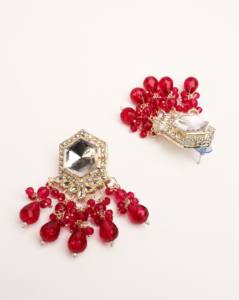 Pendientes Colgantes de Diseño Novedoso al por Mayor, con Perlas de Imitación, Geométricos, Hexagonales, con Cuentas, de Aleación de Zinc, Chapados en Oro, a la Moda - Product Image 4