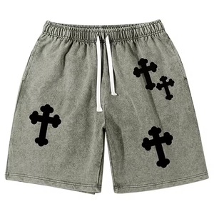 กางเกงขาสั้นออกกำลังกายเอวกลางสไตล์ลำลองแนวสตรีทปี 2026 ลายเรียบ ผ้าถักตาข่าย ระบายอากาศได้ดี ผ้าฝ้าย 100% เอวยางยืด - Product Image 1