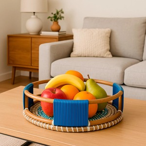 Antique Style Rattan Serving <b>Tray</b> Vanity <b>Tray</b> Perfect For Guest Bathroom Amenities Display <b>Tray</b> And <b>Perfume</b> Display <b>Tray</b> - Product Image 3