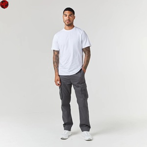 Pantalon cargo pour homme, pantalon de travail multi-poches, pantalon décontracté léger pour l'extérieur et le quotidien, pantalon cargo de couleur unique - Product Image 3