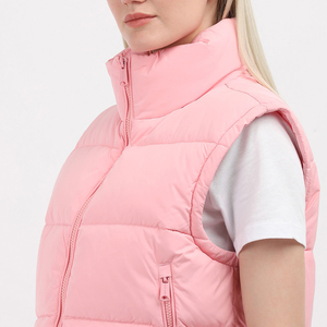 <b>Women's</b> High Quality Lightweight Waterproof Breathable Eco-Friendly Winter Puffer Vest Windproof Streetwear Knitted <b>Packable</b> - Product Image 4