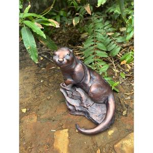 Estatua de foca de tamaño real con acabado en bronce, resistente a la intemperie y al agua, escultura de foca de hierro fundido hecha a mano. - Product Image 2