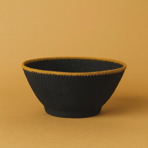 Bol de service en céramique bio fait main, forme rustique, bord ondulé, grès mat moucheté pour la vaisselle de cuisine moderne (vente en gros) - Product Image 3