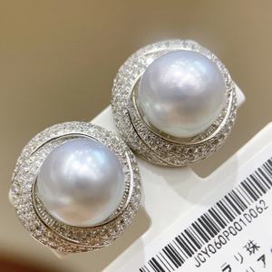 Pendientes de Perlas Edison Redondas de Agua Dulce de 10-11 mm para Mujer, Luz Intensa, Plata de Ley S925, Colección Clásica y Sencilla de Cristales para Oreja - Product Image 1