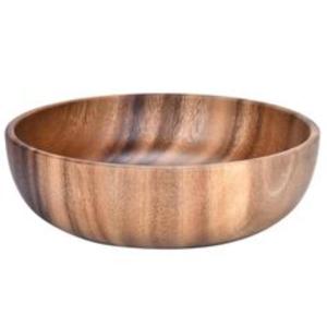 Modern Minimalist Wooden Serving Bowl For Kitchen Countertop Dining Table Centerpiece And Stylish Food Presentation - Product Image 1