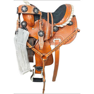 À VENDRE HARNASSE EN CUIR WESTERN PREMIUM SELLIER POUR LA COURSE ET L'ÉQUESTRE EN TAILLES 14 15 16 17 18 85 $ CARTES DE CRÉDIT ACCEPTÉES - Product Image 4