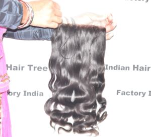 Cierre de Cabello Humano 100% Natural de Templo Indio, Ondulado 7*7, Doble Trama a Máquina, Sedoso, Fabricación Vietnamita, Precio Mayorista - Product Image 2