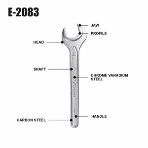 Eastman single Open End Spanner E-2005 Metric Measurement System Recessed <b>Wrench</b> - Product Image 2