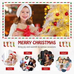 Pre-Lit 4.5/6/7 Feet Snow Flocked Christmas <b>Tree</b> with Warm White LED <b>Lights</b> - Product Image 6