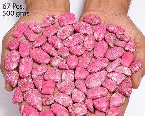 Lote de Cabujones de Tulita Rosa Natural, Gemas Sueltas Pulimentadas, Varias Formas, Piedras Semipreciosas para Joyería, Venta al Por Mayor - Product Image 4