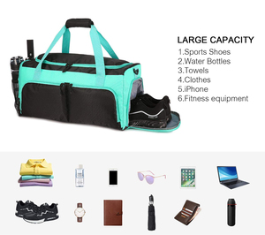 Bolsa de Gimnasio al por Mayor, Ligera, Resistente al Agua, con Bolsillo Impermeable y Compartimento para Zapatos - Product Image 5