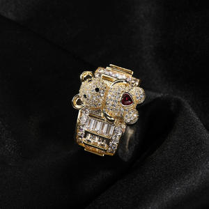 Bague éternité en acier inoxydable plaqué rhodium très demandée avec pierres rondes en zircone cubique de laboratoire pour fiançailles - Product Image 3