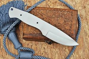 Cuchillo de caza Cuchillos de hoja en blanco Una pieza de acero forjado a mano Cuchillo de acero inoxidable de alta calidad Hoja en blanco - Product Image 5