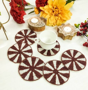 <b>Beaded</b> <b>Coaster</b> 300mm Diameter Decorative <b>Coaster</b> for Wedding Party Use <b>Beaded</b> <b>Coaster</b> Most Selling Sale - Product Image 2