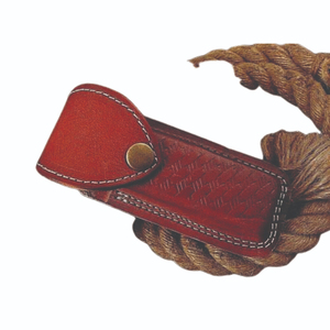 Handmade Leather Pouch Folding Knife Handcrafted Steel Blade Folding Pocket <b>Tool</b> Leather Case Outdoor Adventure Camping - Product Image 1
