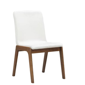 Silla de Comedor Ergonómica y Ecológica de Madera de Teca Sólida con Asiento Tapizado para Muebles Modernos de Hostelería y Restaurantes - Product Image 1