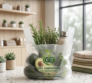 Bolsas de Transporte Compostables Impresas Personalizadas |   Bolsa de Transporte Ecológica - Product Image 1